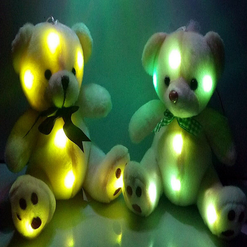 Plush Teddy Bear with Colorful Glowing Light
