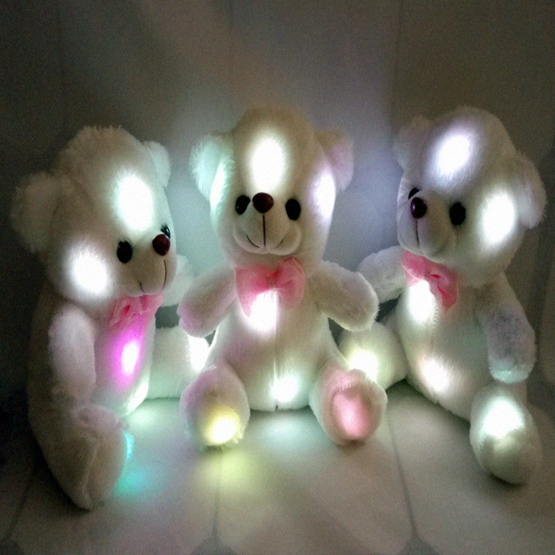 Plush Teddy Bear with Colorful Glowing Light