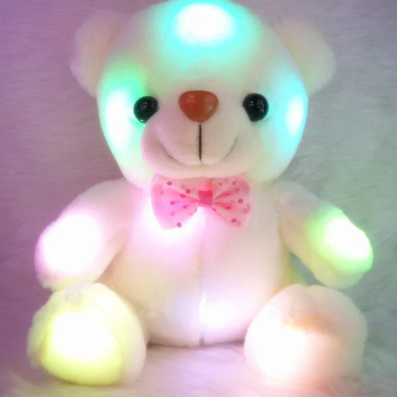 Plush Teddy Bear with Colorful Glowing Light