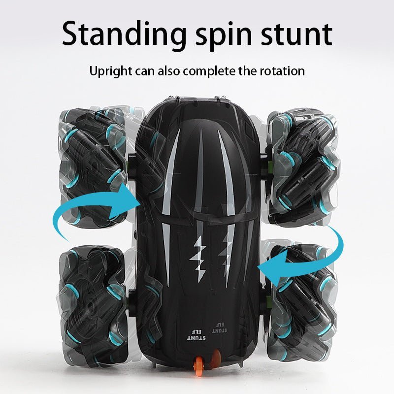 Remote Control Tumbling Stunt Double-Sided Car  Rotating Charging Light Drift Racing Car