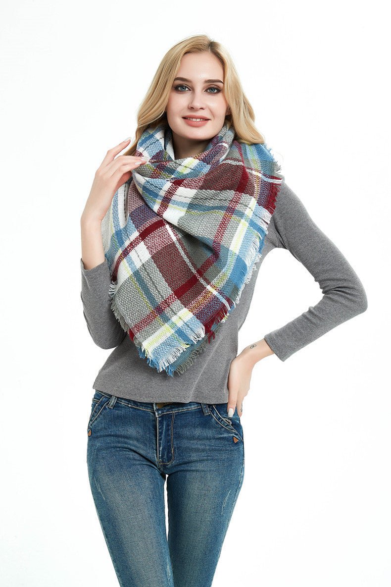 Square Blanket Talma Scarf Women's Neck Warmer Plus-sized Size Talma